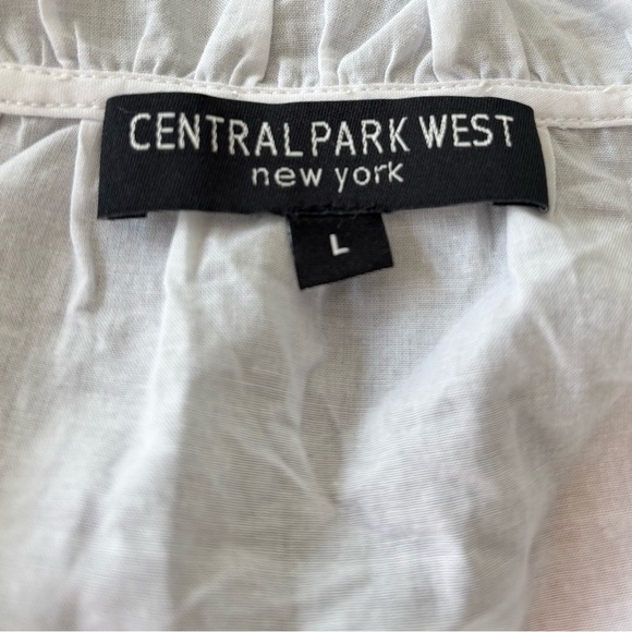 NEW Central Park West Babette Top Sleeveless Eyelet Ruffle Size Large White - Picture 4 of 8